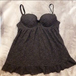 NWT Victoria's Secret Black Lace Babydoll